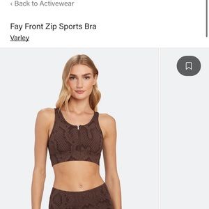 Varley snake print sport bra